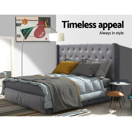 Artiss Bed Head Headboard King Size Fabric - LUCA Grey.