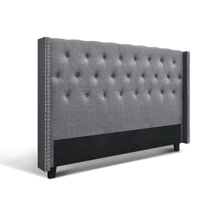 Artiss Bed Head Headboard King Size Fabric - LUCA Grey.