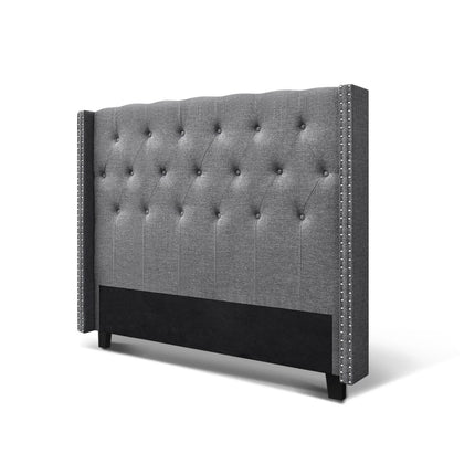 Artiss Bed Head Headboard Queen Size Fabric - LUCA Grey.