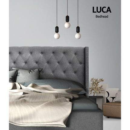 Artiss Bed Head Headboard Queen Size Fabric - LUCA Grey.