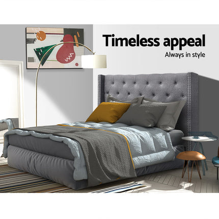 Artiss Bed Head Headboard Queen Size Fabric - LUCA Grey.
