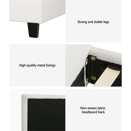 Artiss Bed Frame Double Size Boucle NEO.