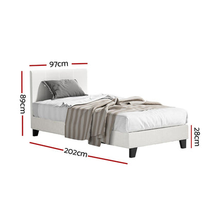 Artiss Bed Frame Single Size Boucle NEO.