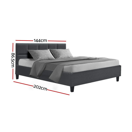 Artiss Bed Frame Double Size Charcoal TINO.