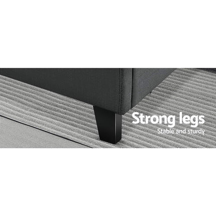 Artiss Bed Frame Double Size Charcoal TINO.