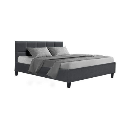 Artiss Bed Frame Queen Size Charcoal TINO.