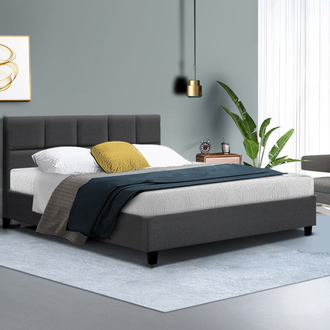 Artiss Bed Frame Queen Size Charcoal TINO.
