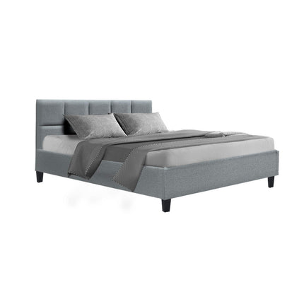 Artiss Bed Frame Queen Size Grey TINO.