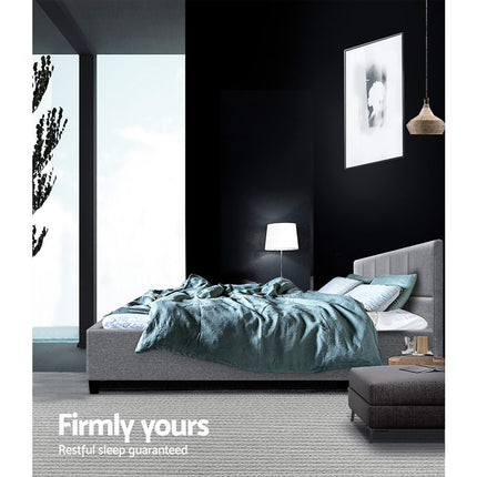 Artiss Bed Frame Queen Size Grey TINO.