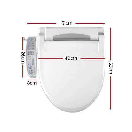 Cefito Electric Bidet Toilet Seat Cover Auto Smart Water Wash Dry Panel Control.