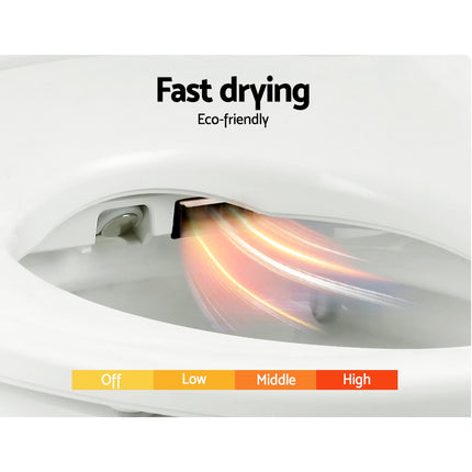 Cefito Electric Bidet Toilet Seat Cover Auto Smart Water Wash Dry Panel Control.