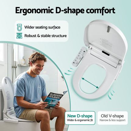 Cefito Smart Electric Bidet Toilet Seat Cover D-Shape SIAA Material Certified.