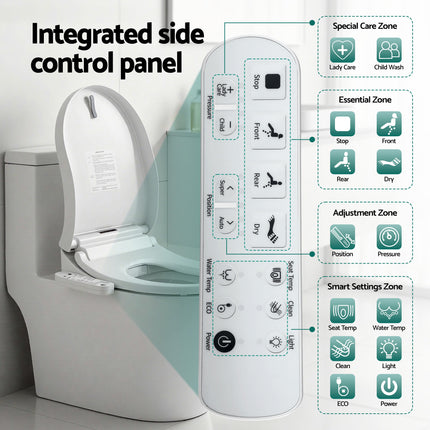 Cefito Smart Electric Bidet Toilet Seat Cover D-Shape SIAA Material Certified.
