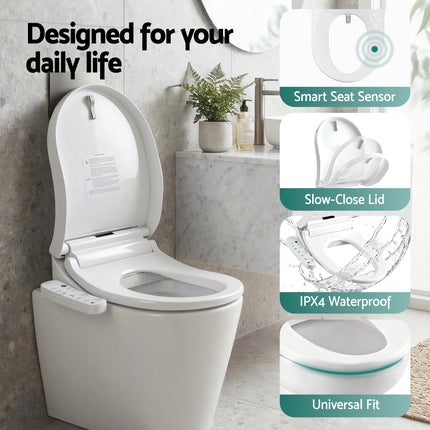 Cefito Smart Electric Bidet Toilet Seat Cover D-Shape SIAA Material Certified.