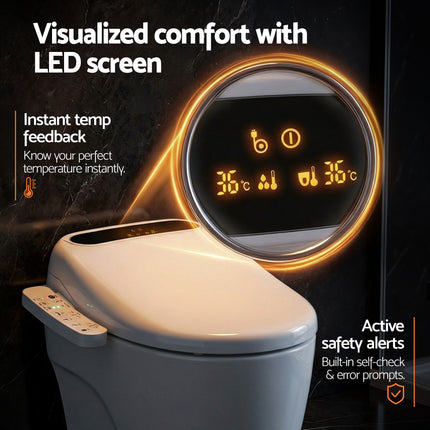 Cefito Smart Electric Bidet Toilet Seat LED Display Heated Dryer WaterMark.
