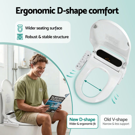 Cefito Smart Electric Bidet Toilet Seat LED Display Heated Dryer WaterMark.