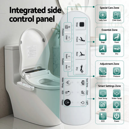 Cefito Smart Electric Bidet Toilet Seat LED Display Heated Dryer WaterMark.