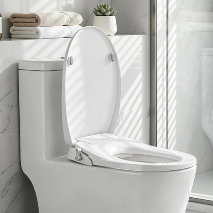 Cefito Non Electric Bidet Toilet Seat O-Shape Dual Nozzle Soft Close WaterMark DIY.