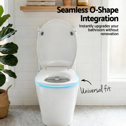 Cefito Non Electric Bidet Toilet Seat O-Shape Dual Nozzle Soft Close WaterMark DIY.