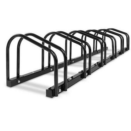 Weisshorn 6 Bike Stand Rack Bicycle Storage Floor Parking Holder Cycling Black.