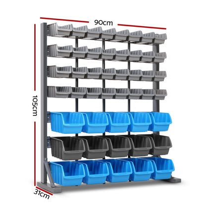 Giantz 47 Storage Bin Rack Free Stand Steel Stand.