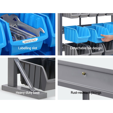 Giantz 47 Storage Bin Rack Free Stand Steel Stand.
