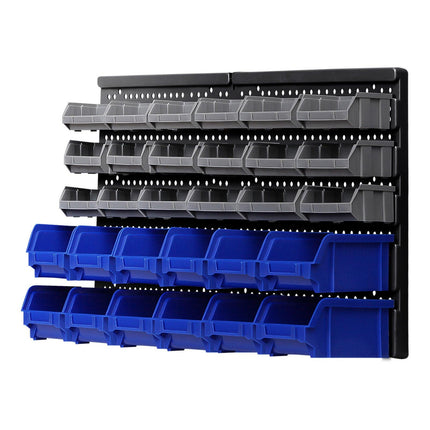 Giantz 30 Storage Bin Rack Wall Mounted.