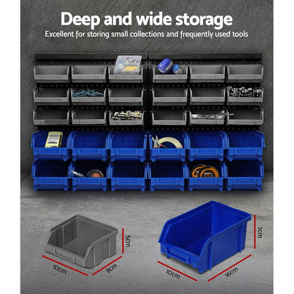 Giantz 30 Storage Bin Rack Wall Mounted.