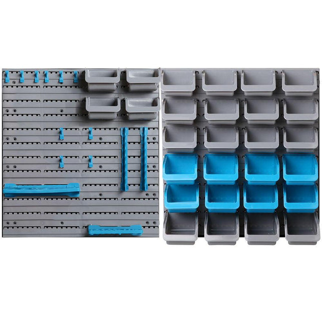 Giantz 44 Storage Bin Rack Wall Mounted Peg Board.