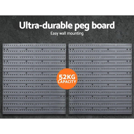 Giantz 44 Storage Bin Rack Wall Mounted Peg Board.