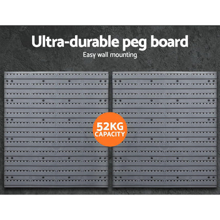 Giantz 44 Storage Bin Rack Wall Mounted Peg Board.