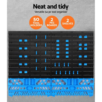 Giantz 54 Storage Bin Rack Wall Mounted Tools.