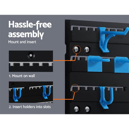 Giantz 54 Storage Bin Rack Wall Mounted Tools.