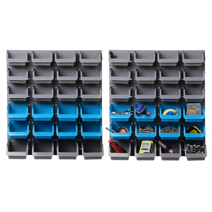 Giantz 48 Storage Bin Rack Wall Mounted Steel Board.