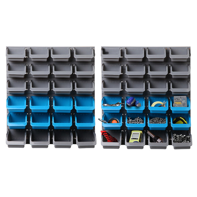 Giantz 48 Storage Bin Rack Wall Mounted Steel Board.