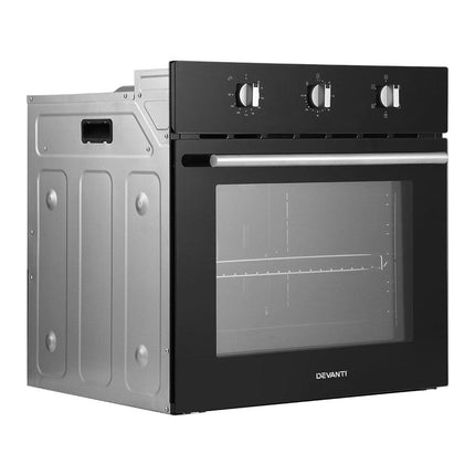 Devanti 60cm Electric Built In Wall Oven Stainless Steel.