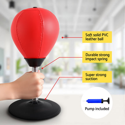 Everfit Desktop Punching Boxing Bag Stand Set with Pump Swivel Speed Balls.