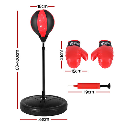 Everfit Punching Boxing Bag Stand Set Gloves with Pump Height Adjustable.