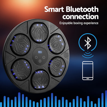 Everfit Music Boxing Machine Bluetooth Wall-Mounted Punch Target with LED Display & Gloves.