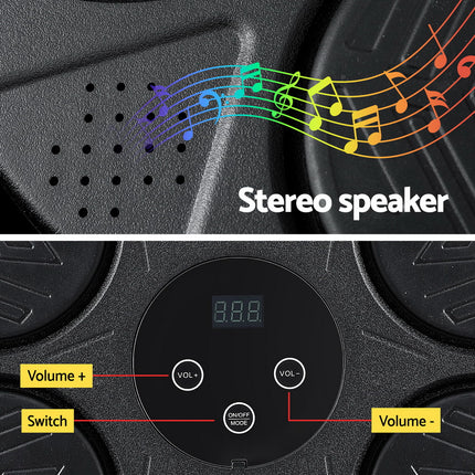 Everfit Music Boxing Machine Bluetooth Wall-Mounted Punch Target with LED Display & Gloves.