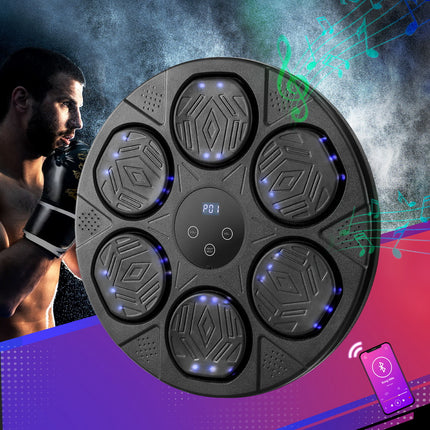Everfit Music Boxing Machine Bluetooth Wall-Mounted Punch Target with LED Display & Gloves.