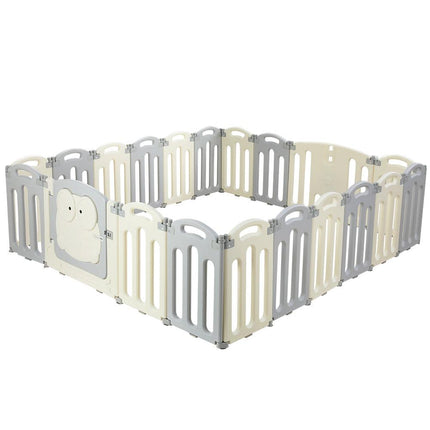 Keezi Baby Playpen 20 Panels Foldable Toddler Fence Safety Play Activity Centre.