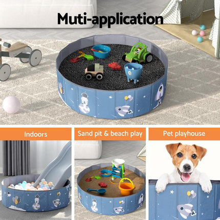Keezi Kids Ball Pool Pit Toddler Play Foldable Child Playhouse Storage Bag Blue.