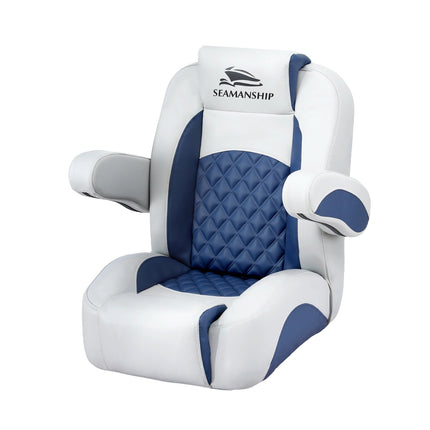 Seamanship Reclining Captain Boat Seat 90°-155° Recline, 19cm Thick Cushion.
