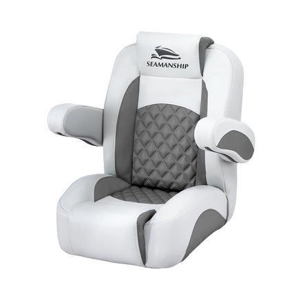 Seamanship Reclining Captain Boat Seat 90°-155° Recline, 19cm Thick Cushion.