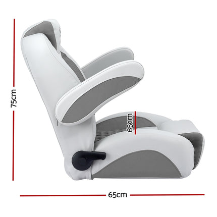 Seamanship Reclining Captain Boat Seat 90°-155° Recline, 19cm Thick Cushion.