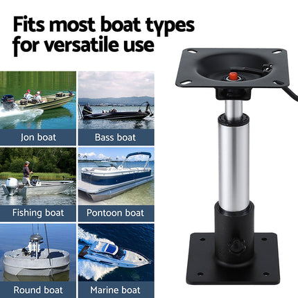 Seamanship Boat Seat Pedestal 34–46cm Adjustable Gas Lift 360 Degrees Swivel 2 Pack.