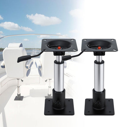 Seamanship Boat Seat Pedestal 34–46cm Adjustable Gas Lift 360 Degrees Swivel 2 Pack.