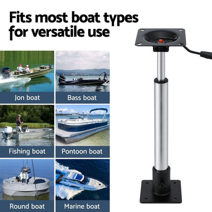 Seamanship Boat Seat Pedestal 55 - 75cm Adjustable Gas Lift 360 Degrees Swivel.