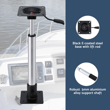 Seamanship Boat Seat Pedestal 55–75cm Adjustable Gas Lift 360 Degrees Swivel 2 Pack.